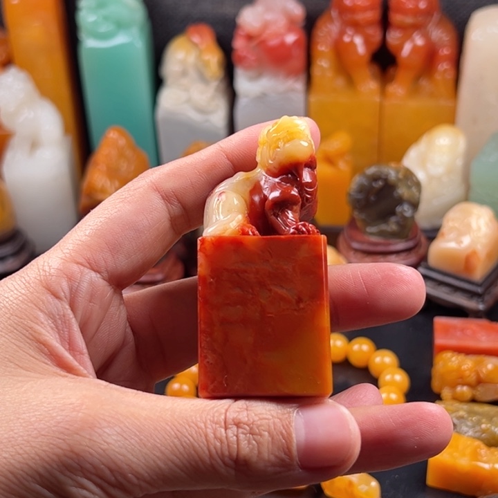 寿山石用****3芙蓉石印章