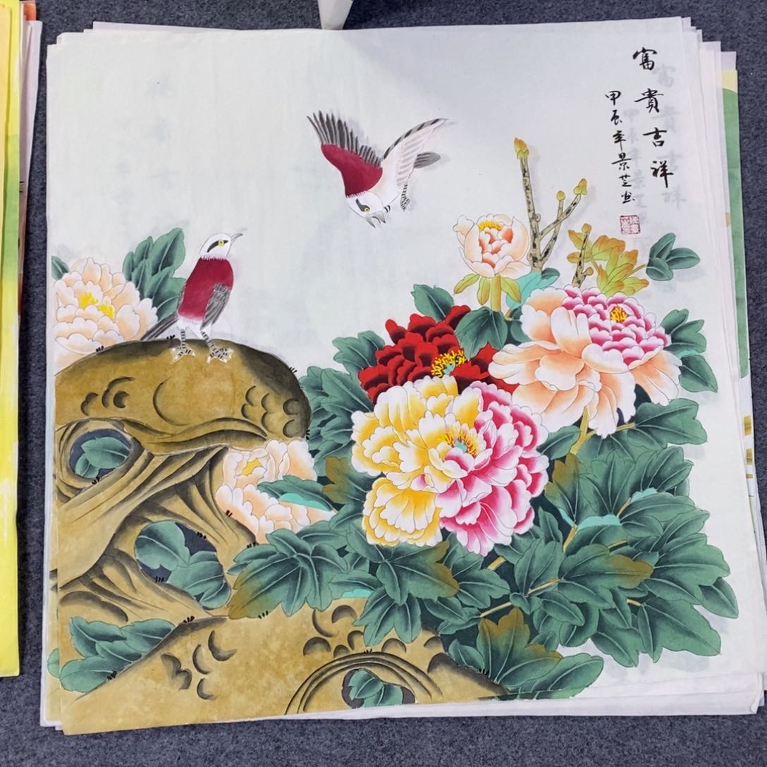 国画尺寸68✖️68工笔斗方画画画