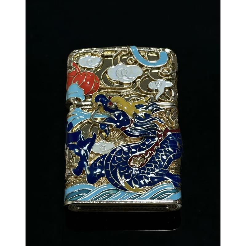 龙腾四海金打火机【全新机无油】