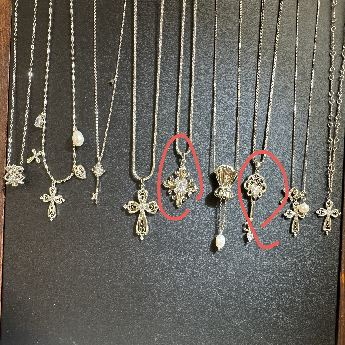 铜合金项链 十字架素链轻奢锁骨链