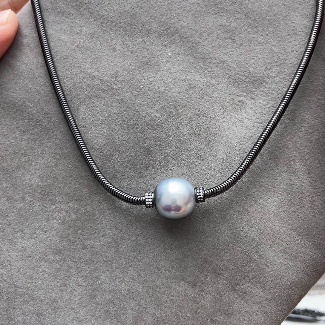 海水珍珠颈饰银S925镶嵌