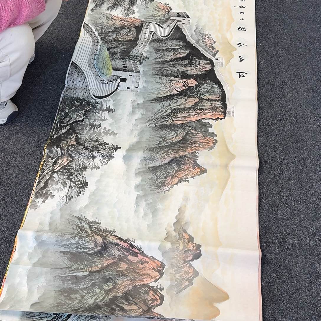 纯手绘国画作品好看小六尺