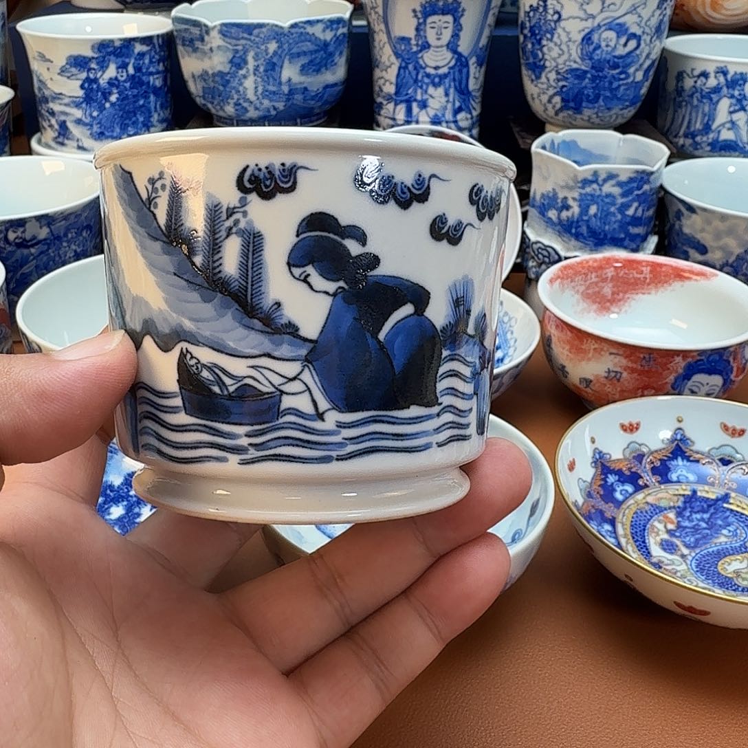 杯子景德镇全手工手绘陶瓷