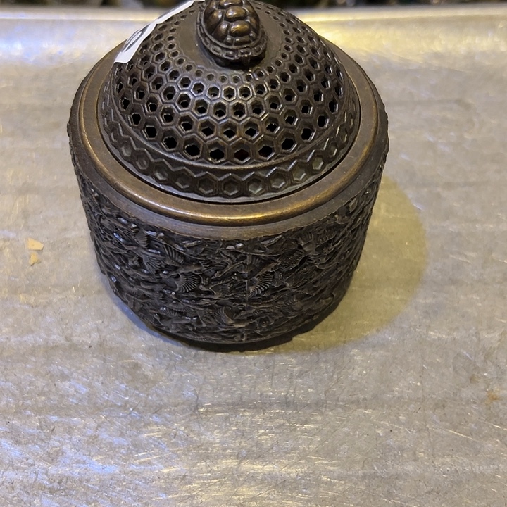 秦***清黄铜摆件，文房摆件