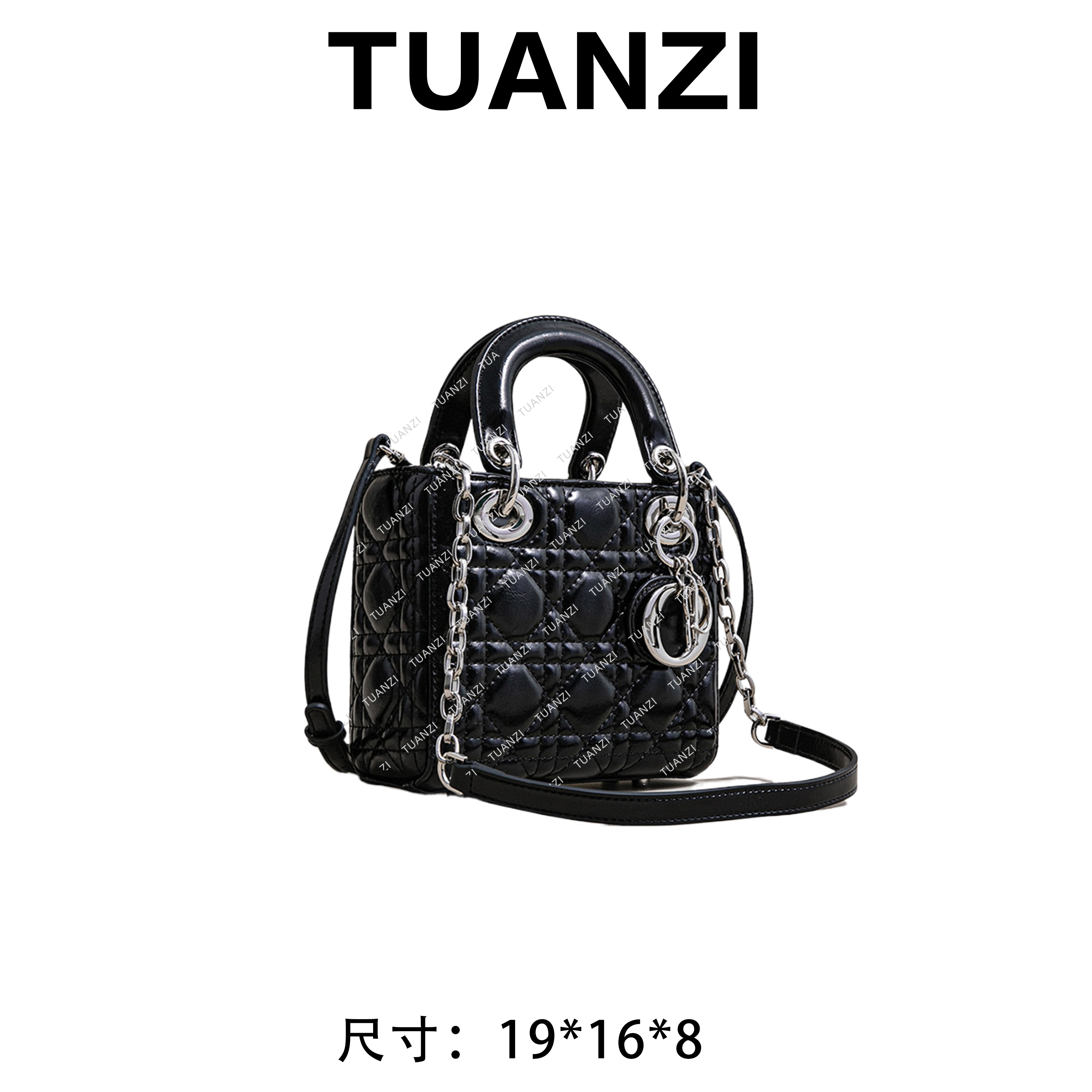 【高端玩家】  春夏新款女士轻奢时尚腋下女包 SK-82832-黑色