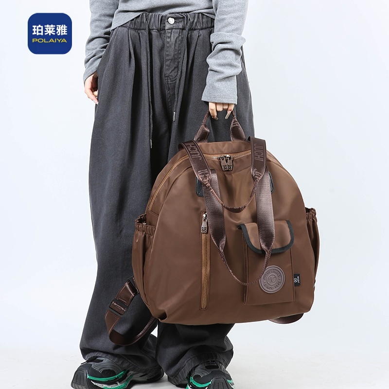 轻职风运动做旧一体款防潮慵懒风双肩包双肩包女