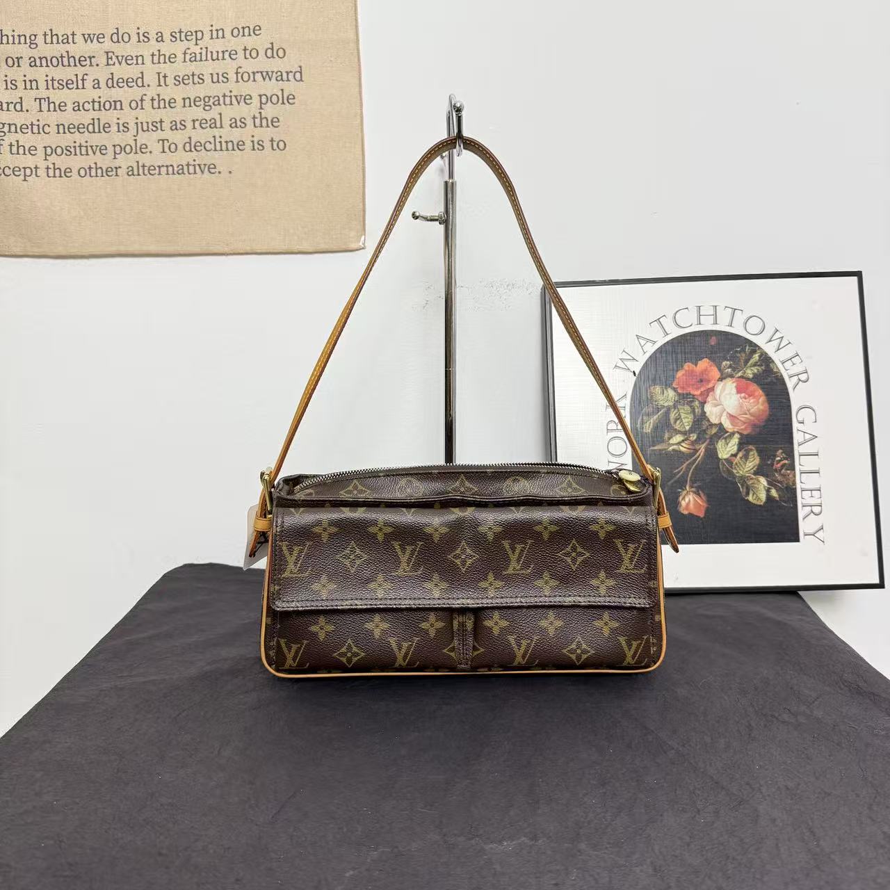 95新 LouisVuitton/路易威登 古登中古/LV横版小骆驼包/腋下包