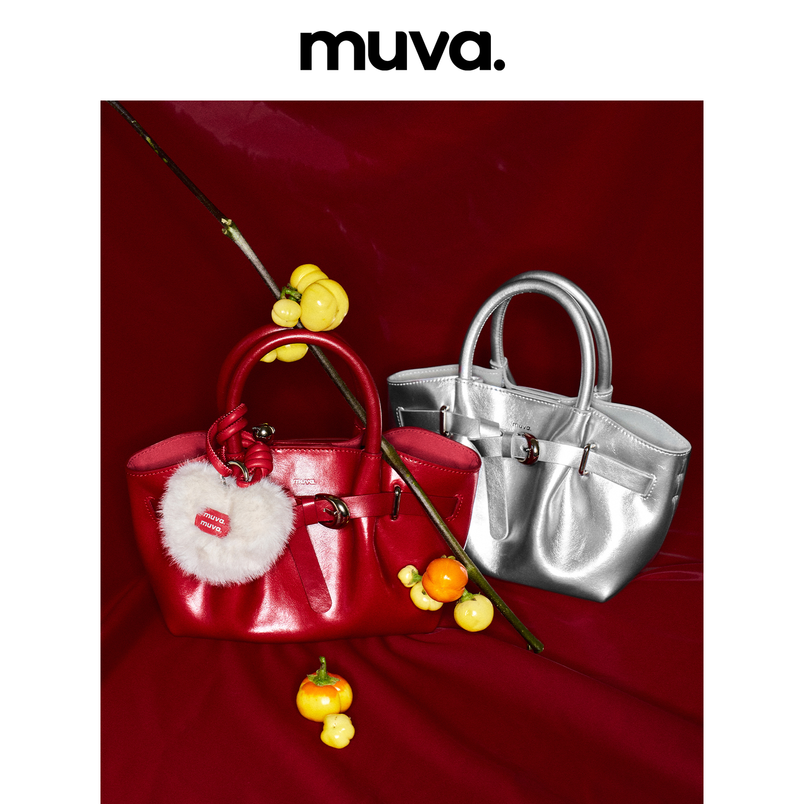 【直播专享】MUVA牛皮饺子包手提包小众原创子母包褶皱小拎包620