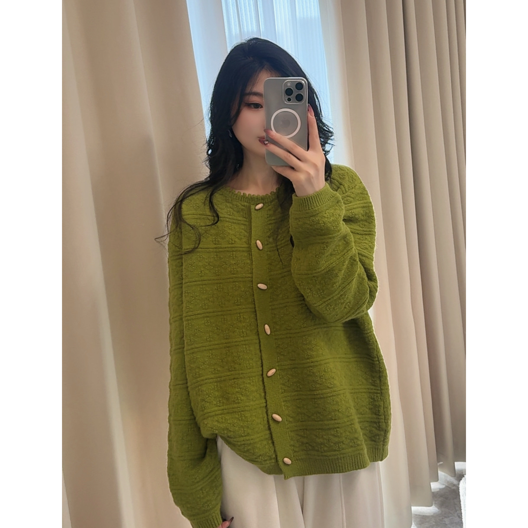 《大橙子》自留推荐～软糯加厚毛衣外套女秋冬外穿慵懒风针织开衫