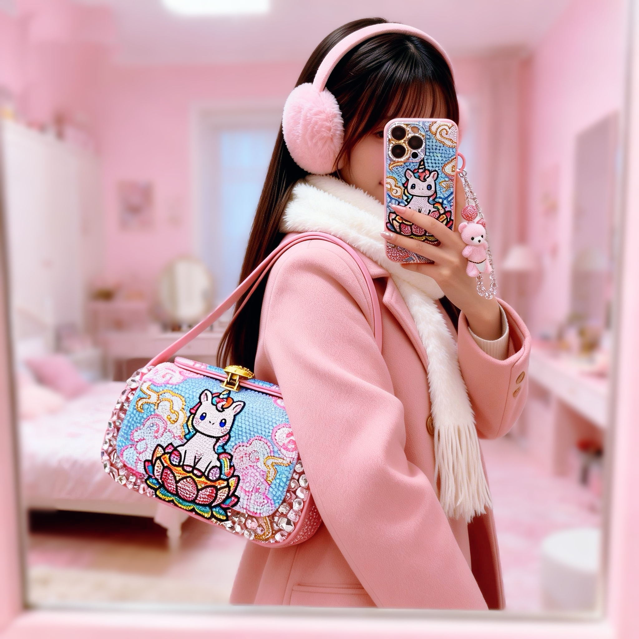 2025原创手工粘贴制作夹子包《独角兽》