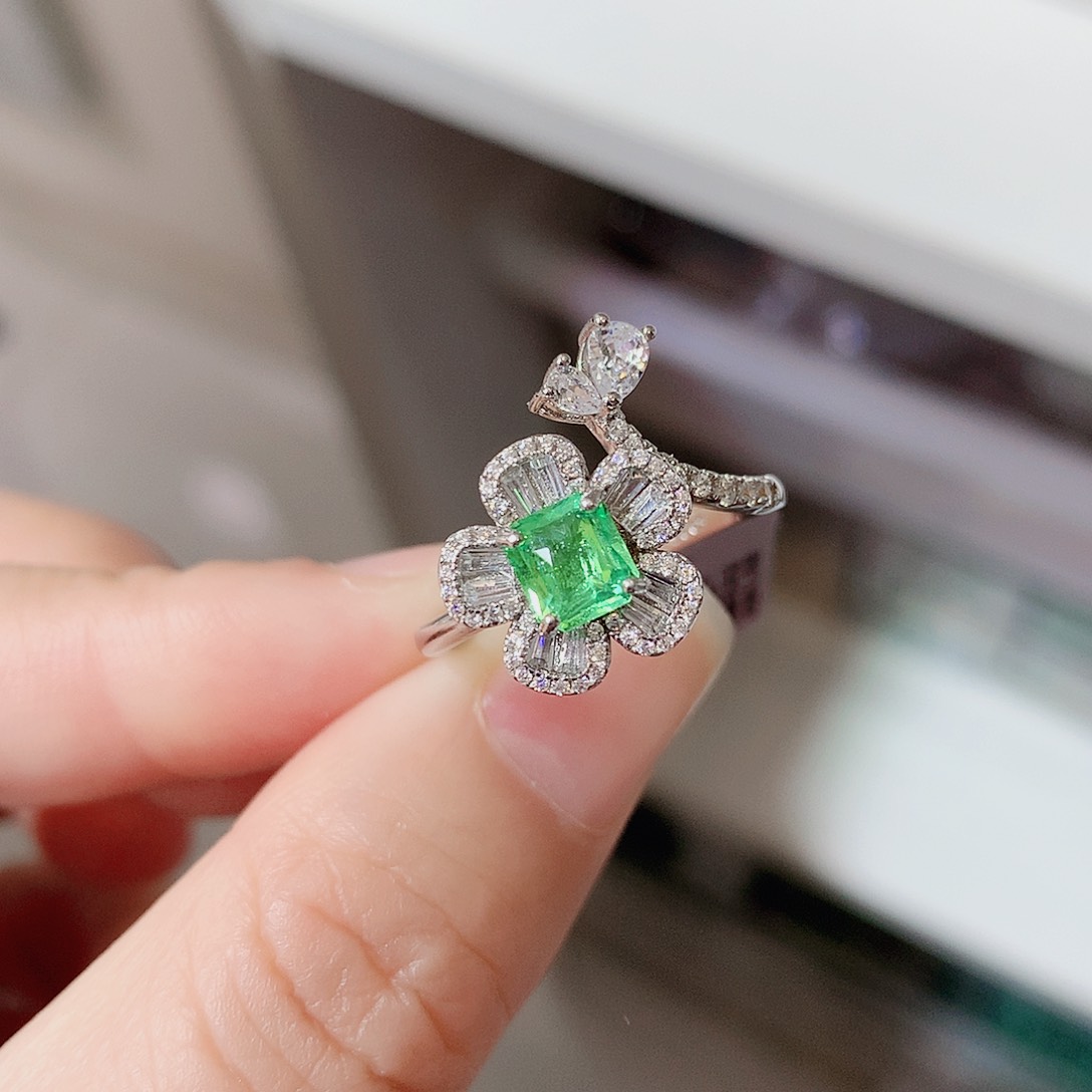 石榴石（沙弗莱）戒指银S925镶嵌