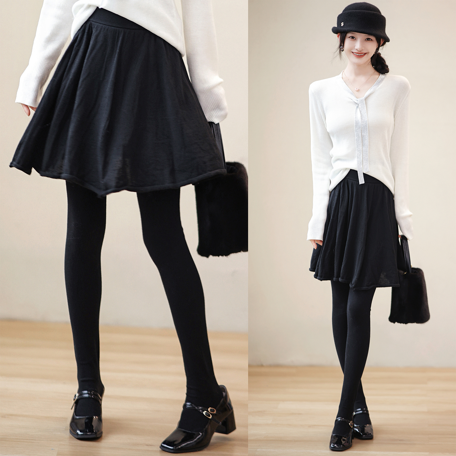 【赵大喜】现货！小卷边半裙 | 肤感羊毛！A字版/打揽/卷边