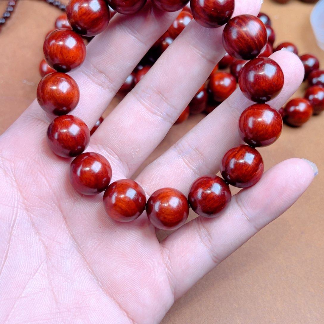 小叶紫檀手串/手链15泥料帝王泥满水波