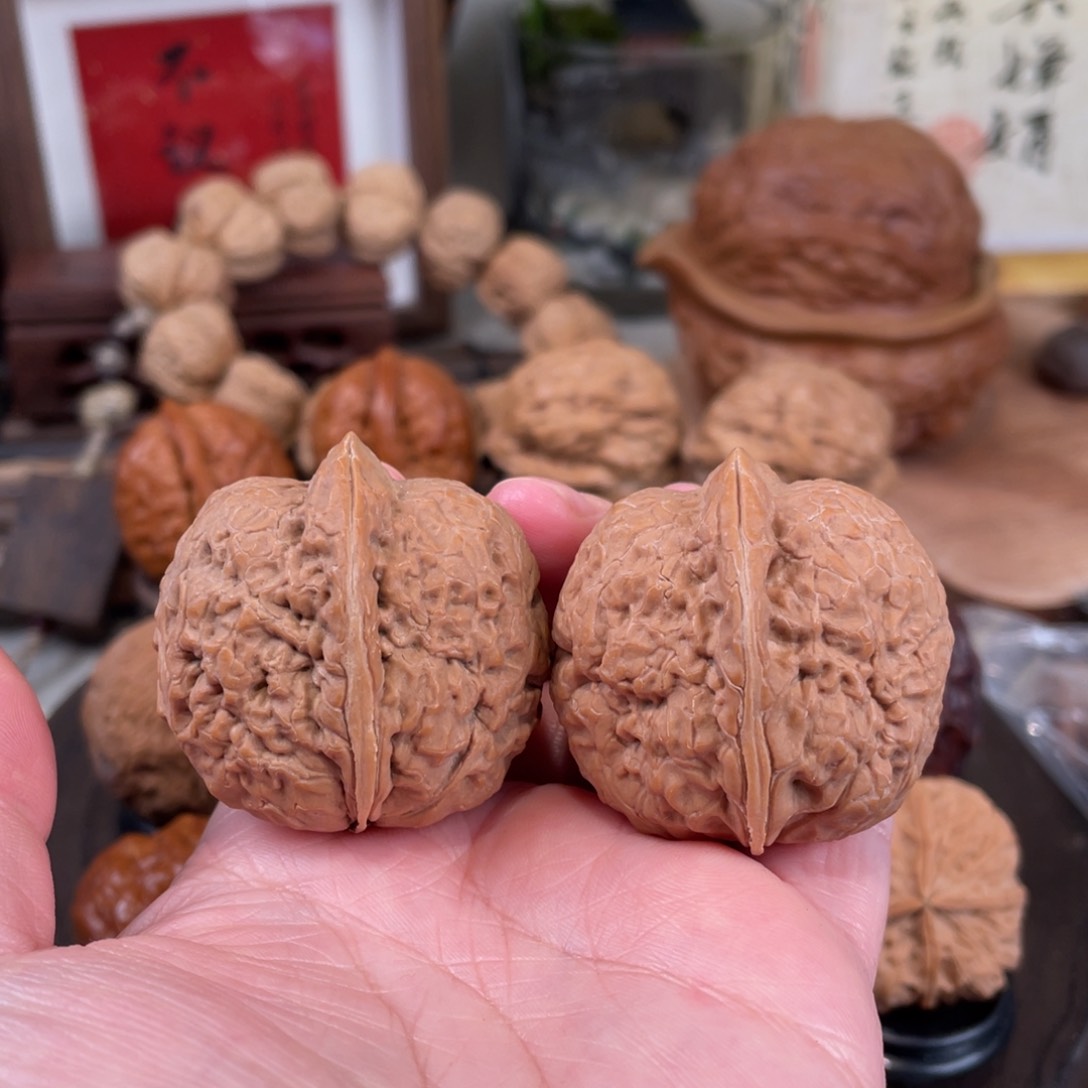 文玩核桃把件妈****念香肠嘴40尺