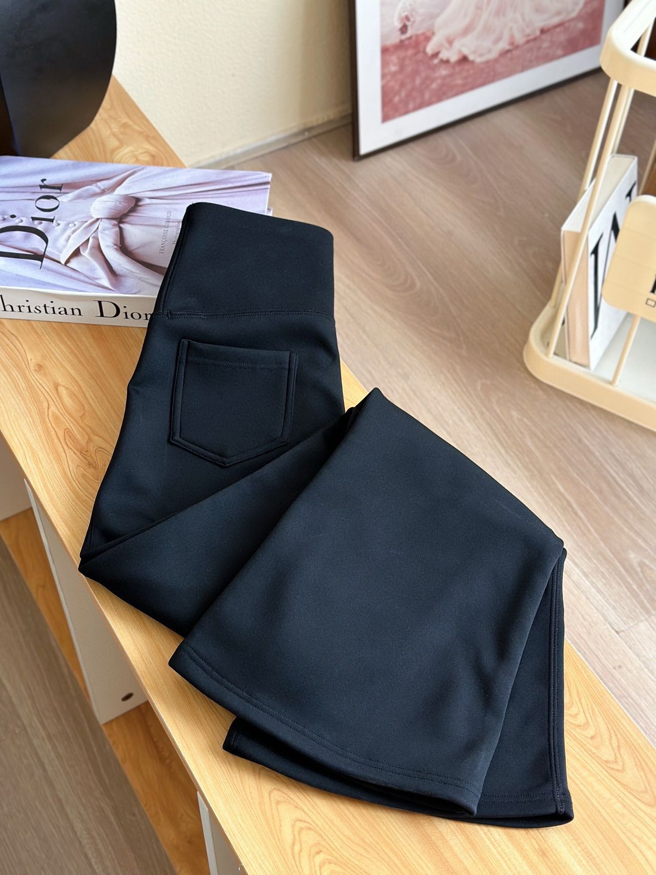 秋冬高腰【羊毛蚕丝喇叭裤】高弹休闲裤瑜伽弹力长裤