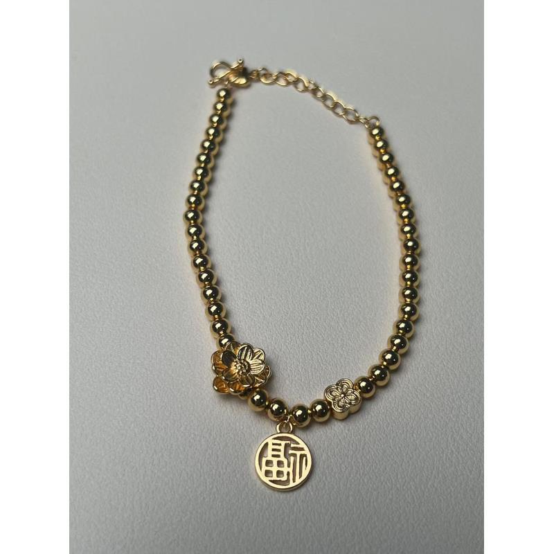 J0043 古法莲花精品手链