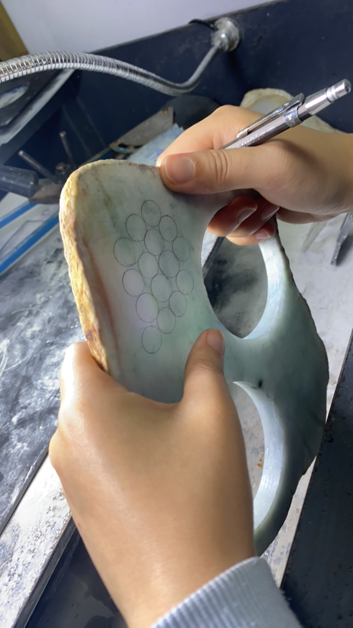 觅羽手镯定制翡翠珠子16颗