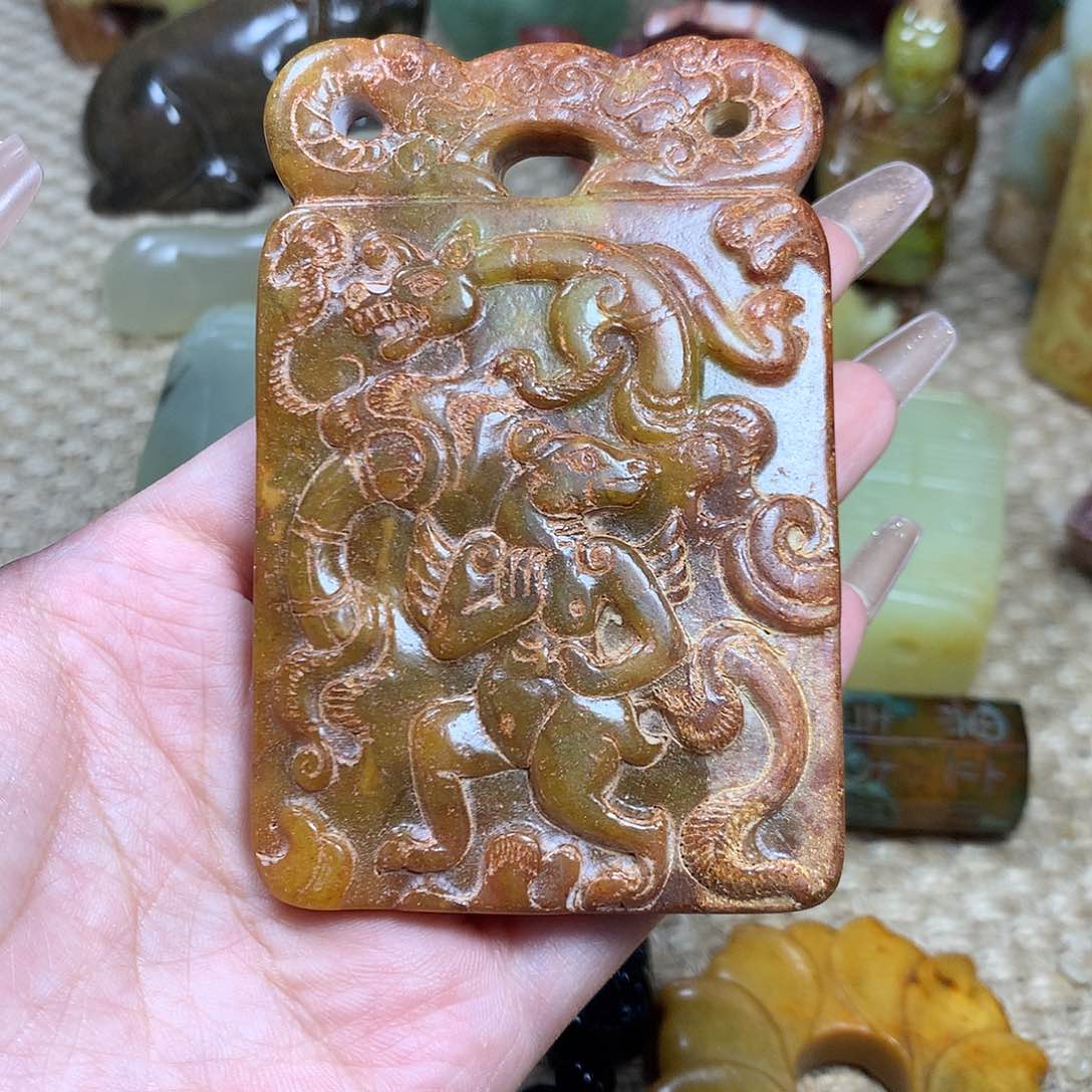 白玉菩提吊坠挂件