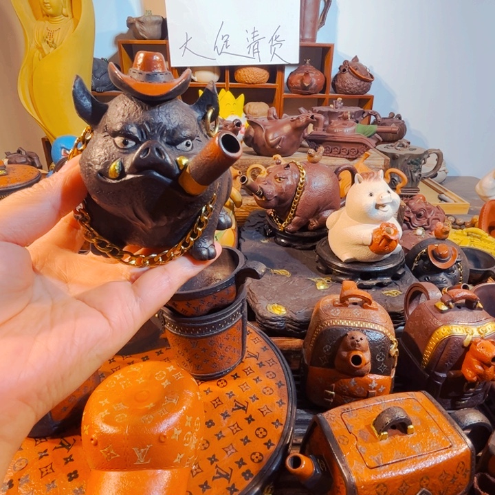 张***飞拼配泥茶壶纯手工制作方法和