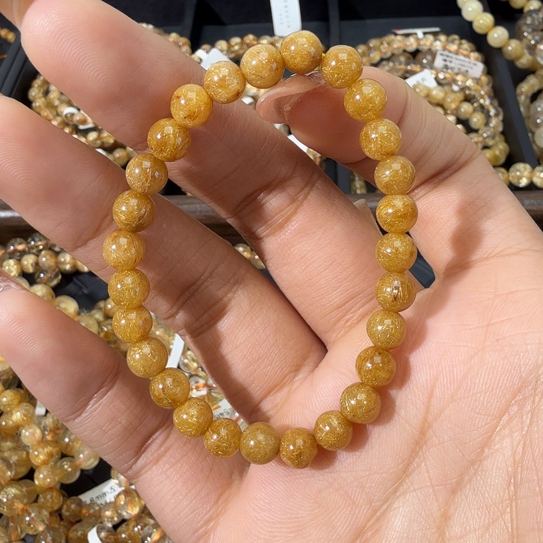 发晶未镶嵌手链天然金发晶