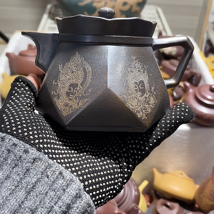 紫砂茶壶内磕摩擦