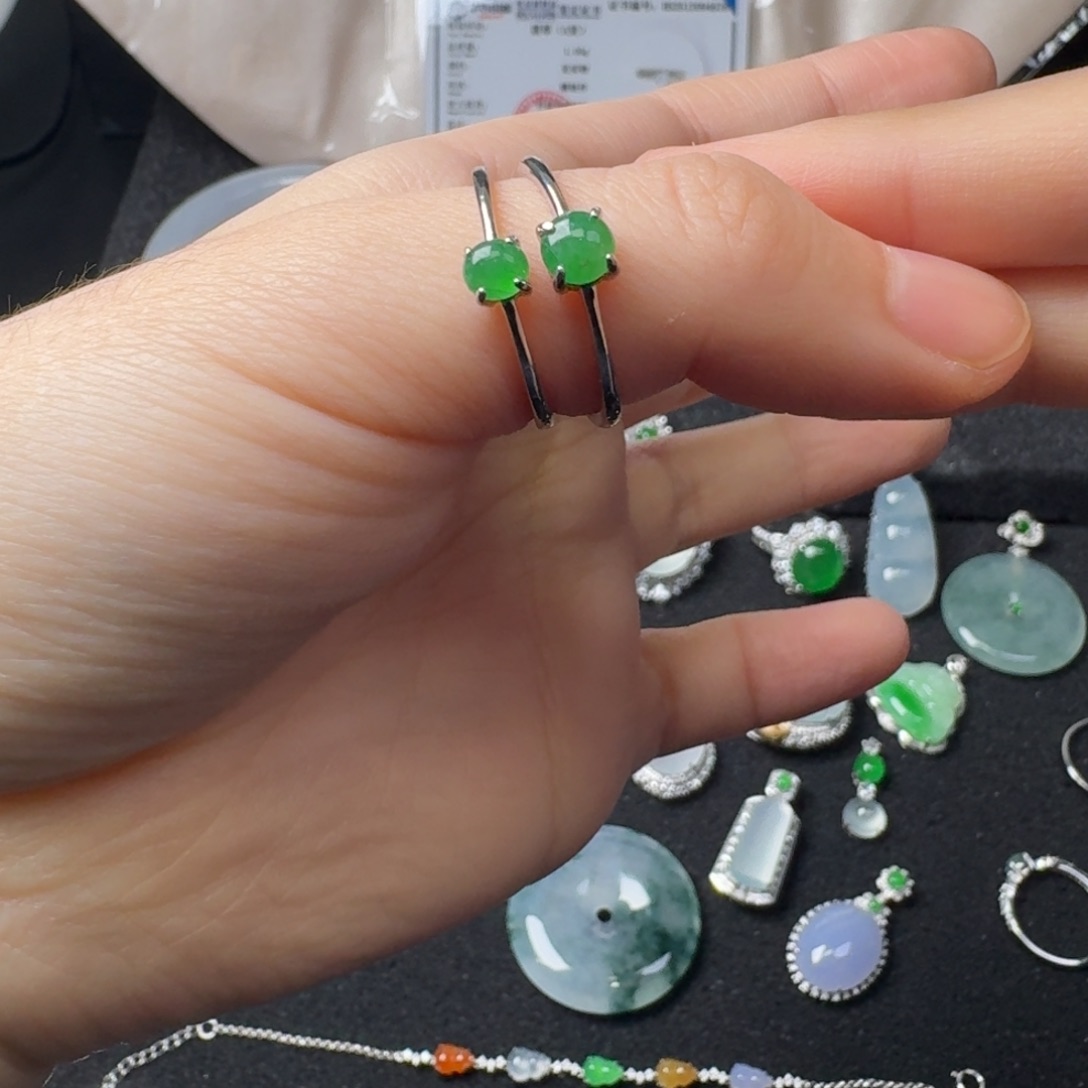 翡翠银S925镶嵌手链