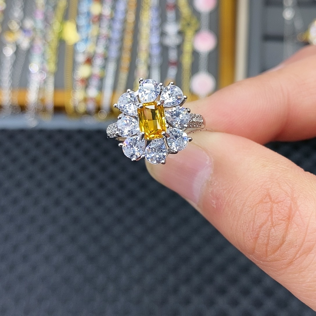 银S925镶嵌蓝宝石戒指