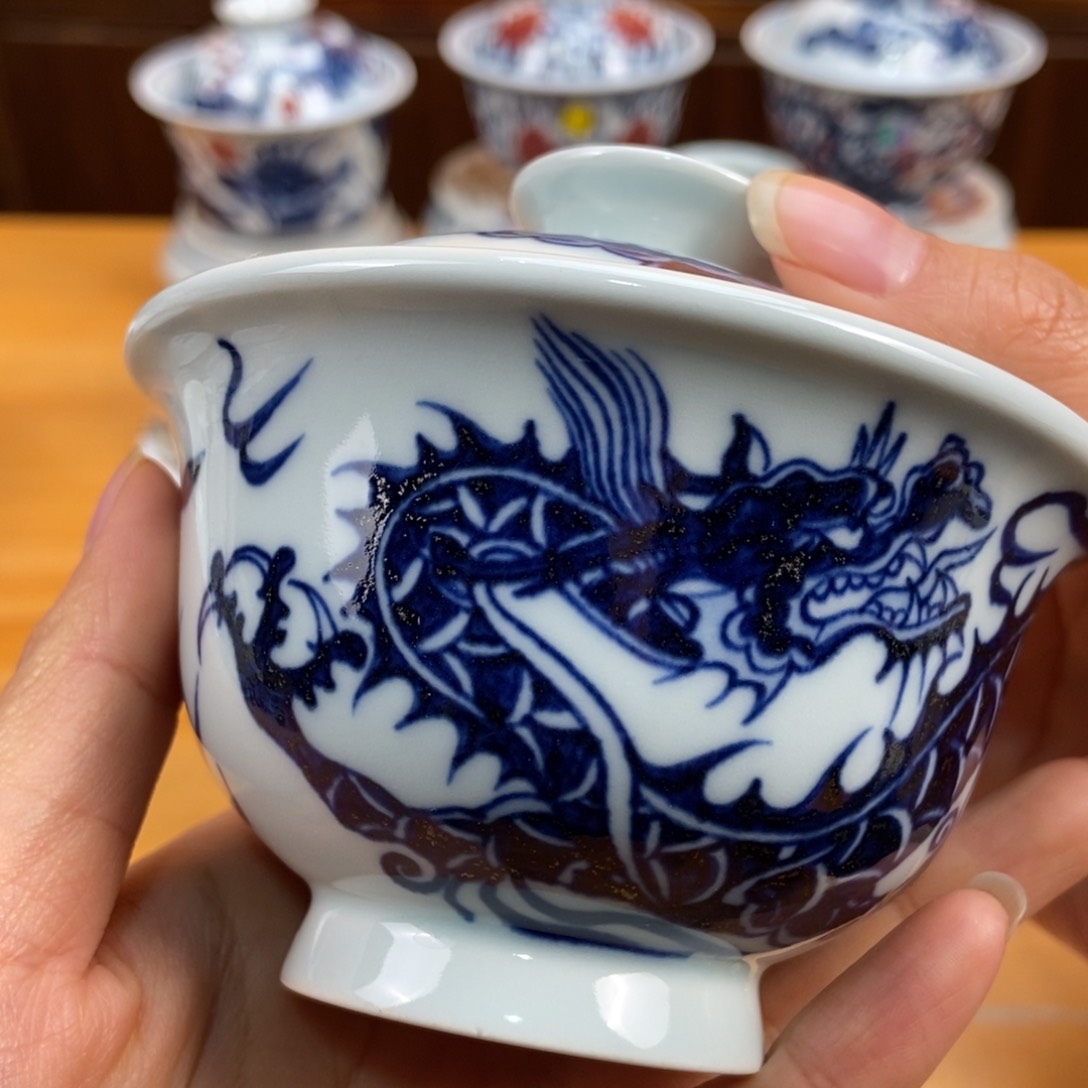 手绘现代茶具非古董