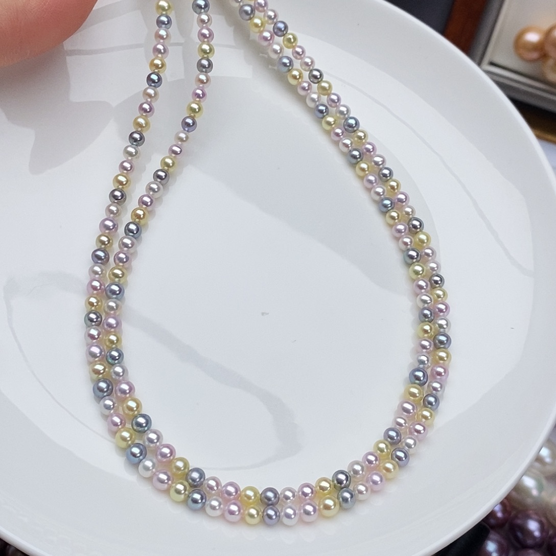 银S925镶嵌淡水珍珠颈饰