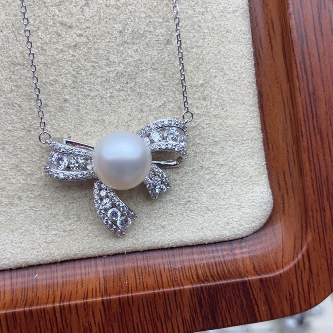 海水珍珠颈饰银S925镶嵌E77