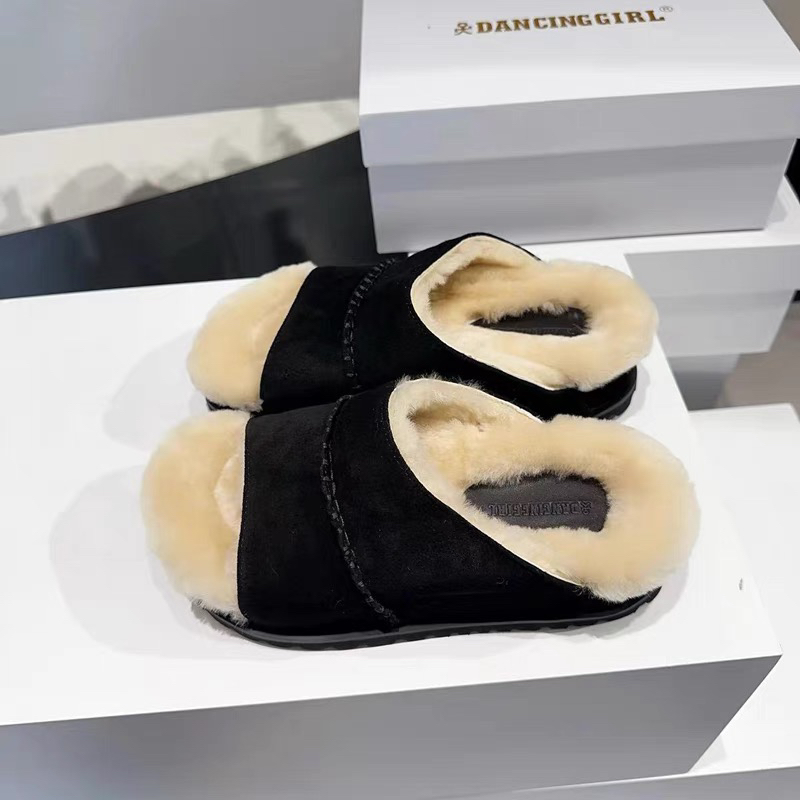 SUSU 【高货毛毛拖】ins高级感洋气外穿毛拖 2955-40外80