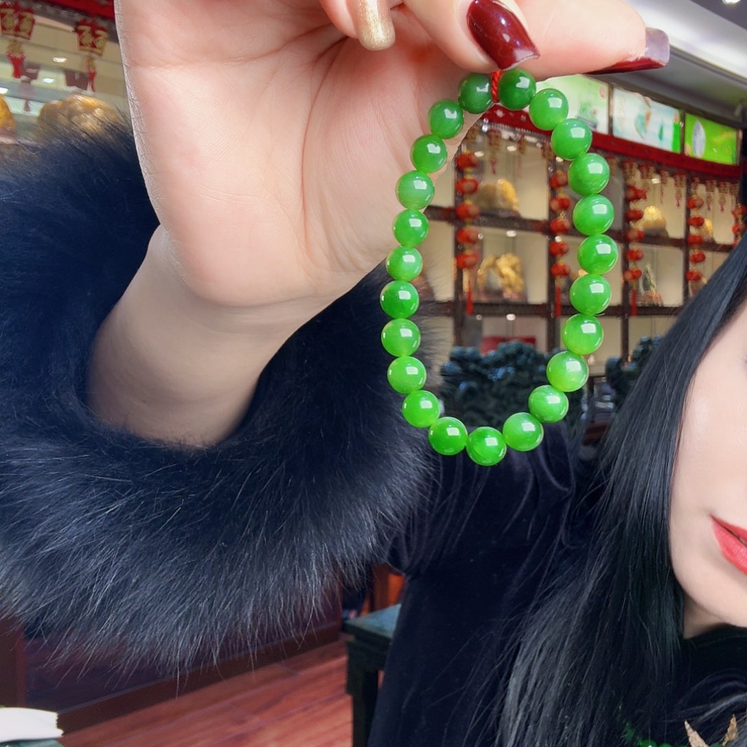 和田玉（碧玉）手链未镶嵌