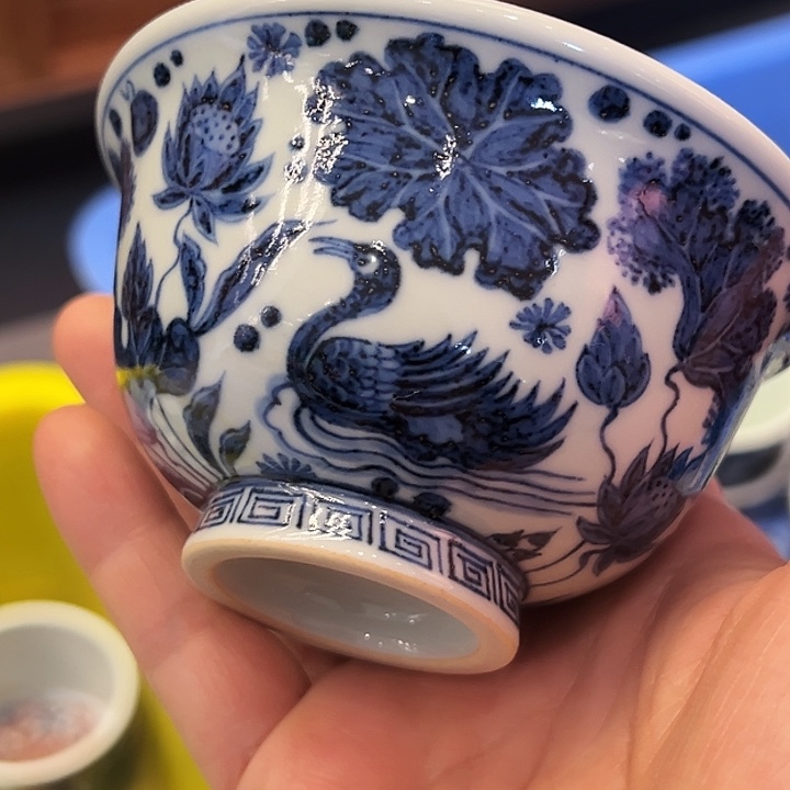 元青拙手仿元青花杯杯