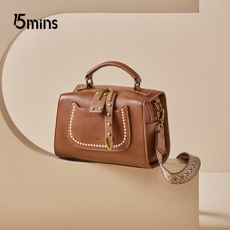 【15MINS】欧美风复古方形单肩小众斜挎包H1740CX4