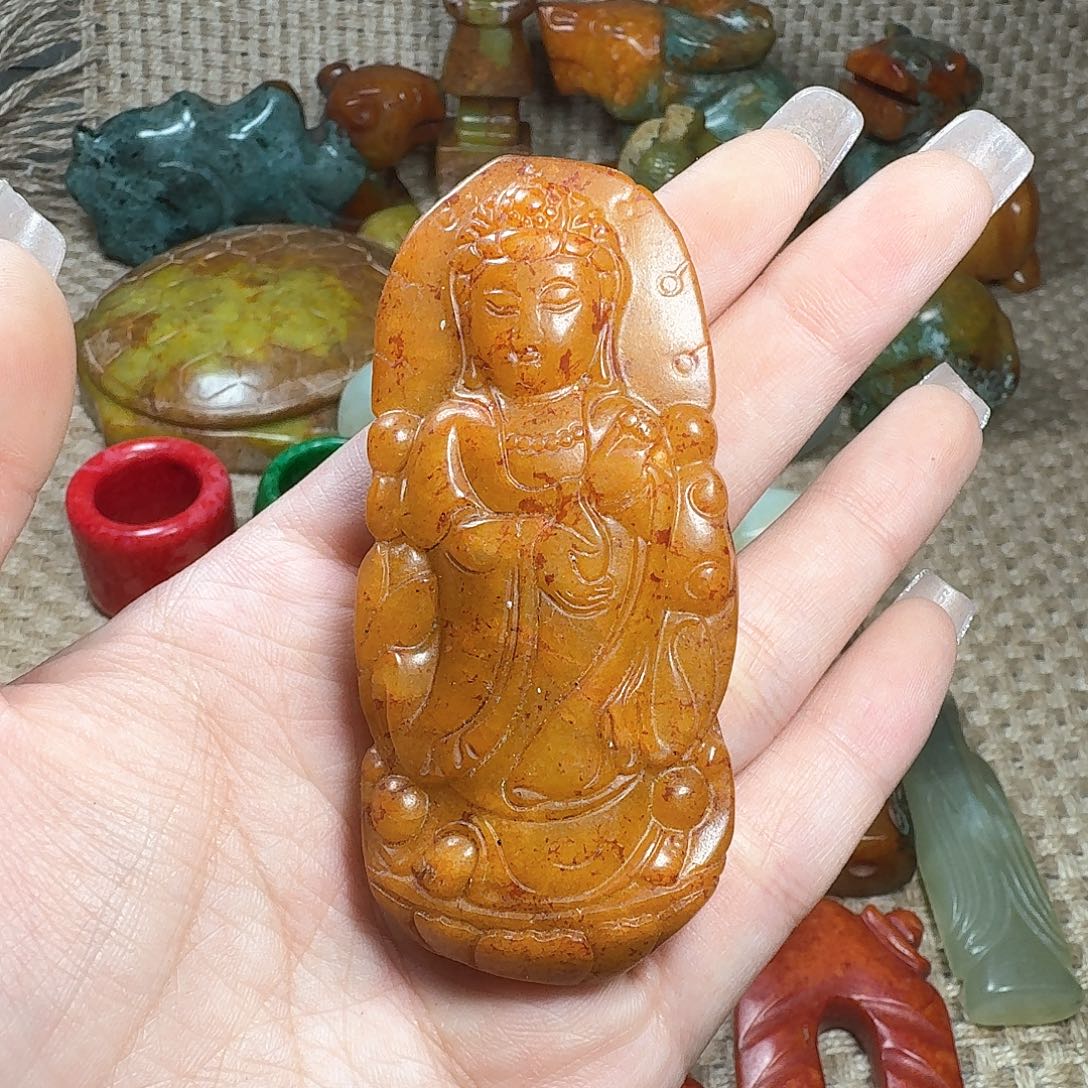 白玉菩提吊坠挂件