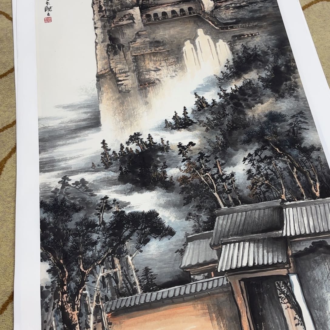 K***.国画胡旭贤四尺艺