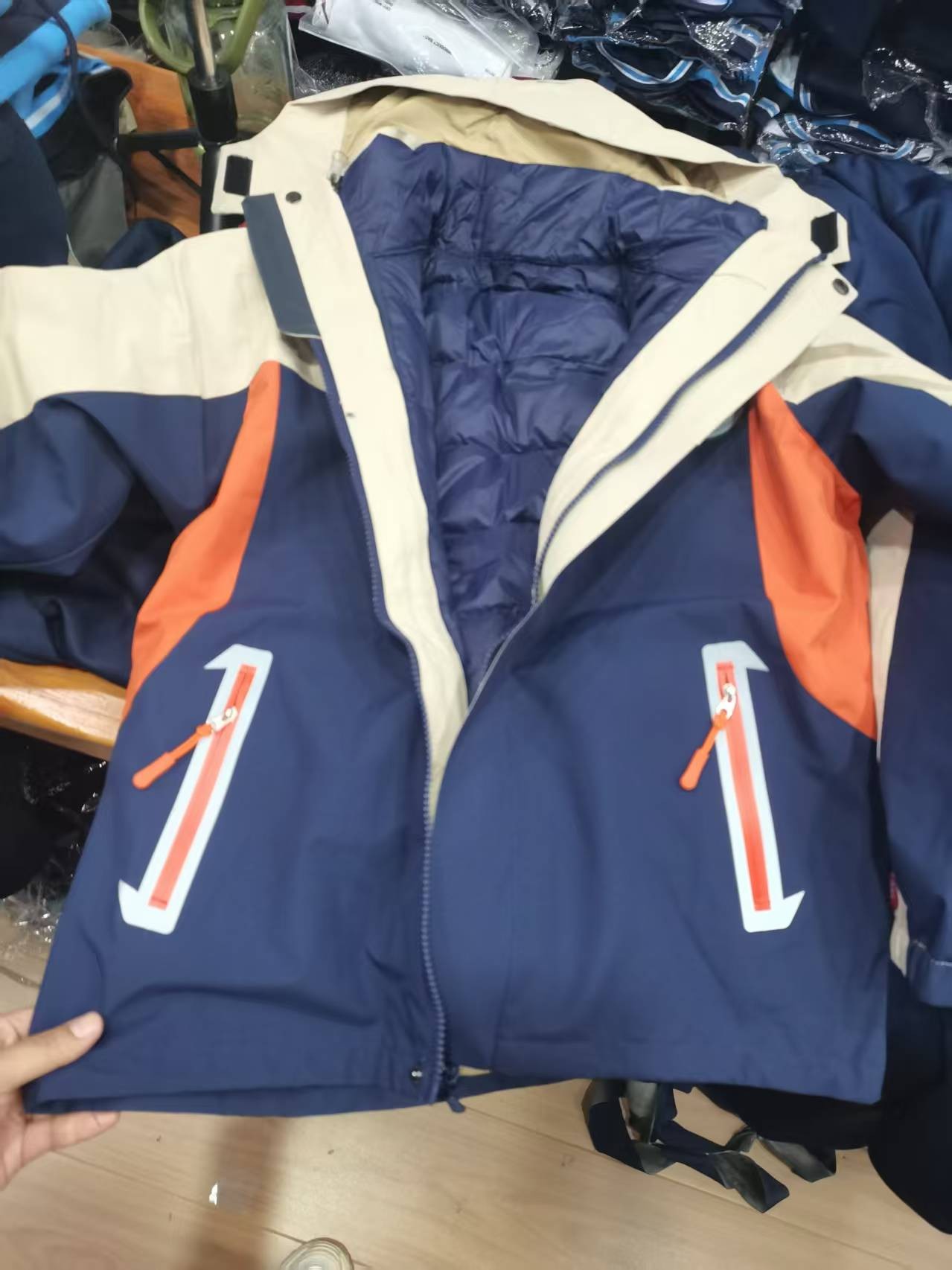 世纪学校冬款可拆卸冲锋衣3件套