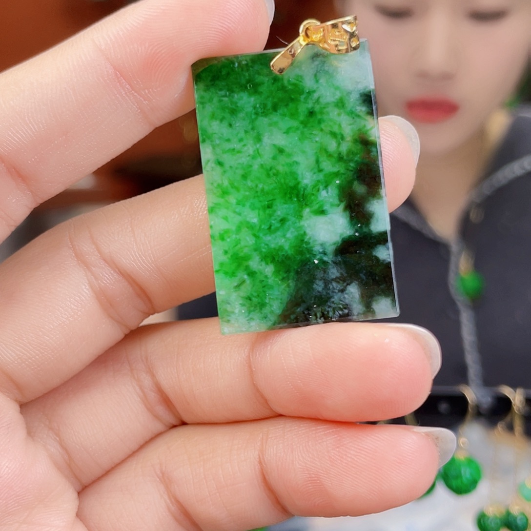 翡翠未镶嵌耳饰饰品