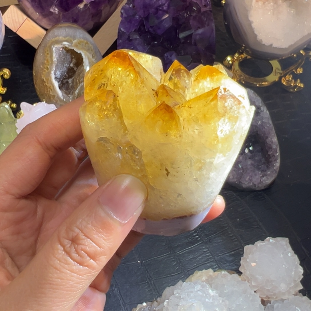 紫晶未镶嵌珠宝半成品16黄水晶