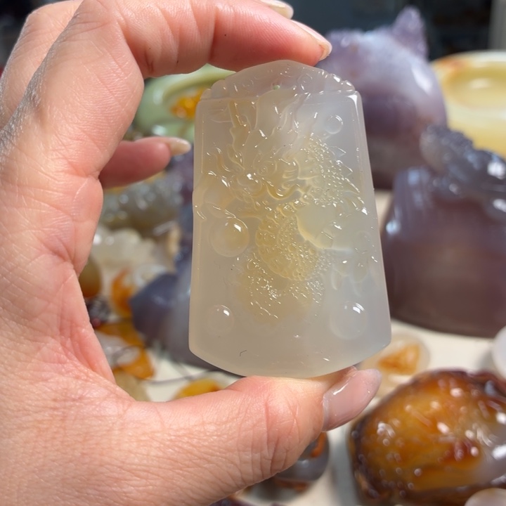 玛瑙/玉髓未镶嵌吊坠(不含链)