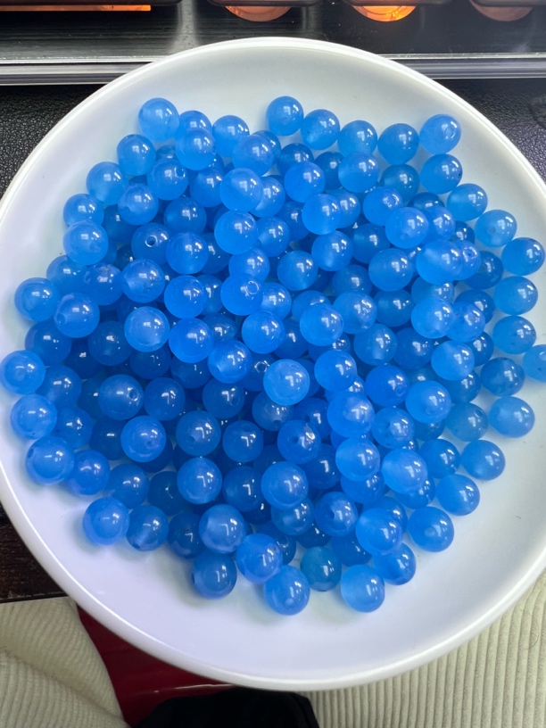 天然珠宝玉石 海蓝宝Q262  8mm  30颗（赠弹力线） 