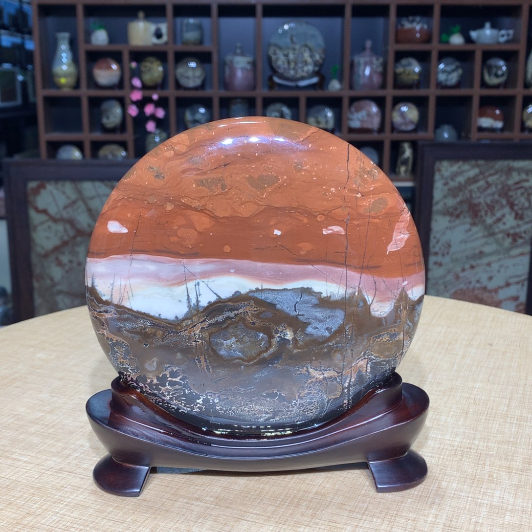 紫砂广西国画石摆件，收藏观赏