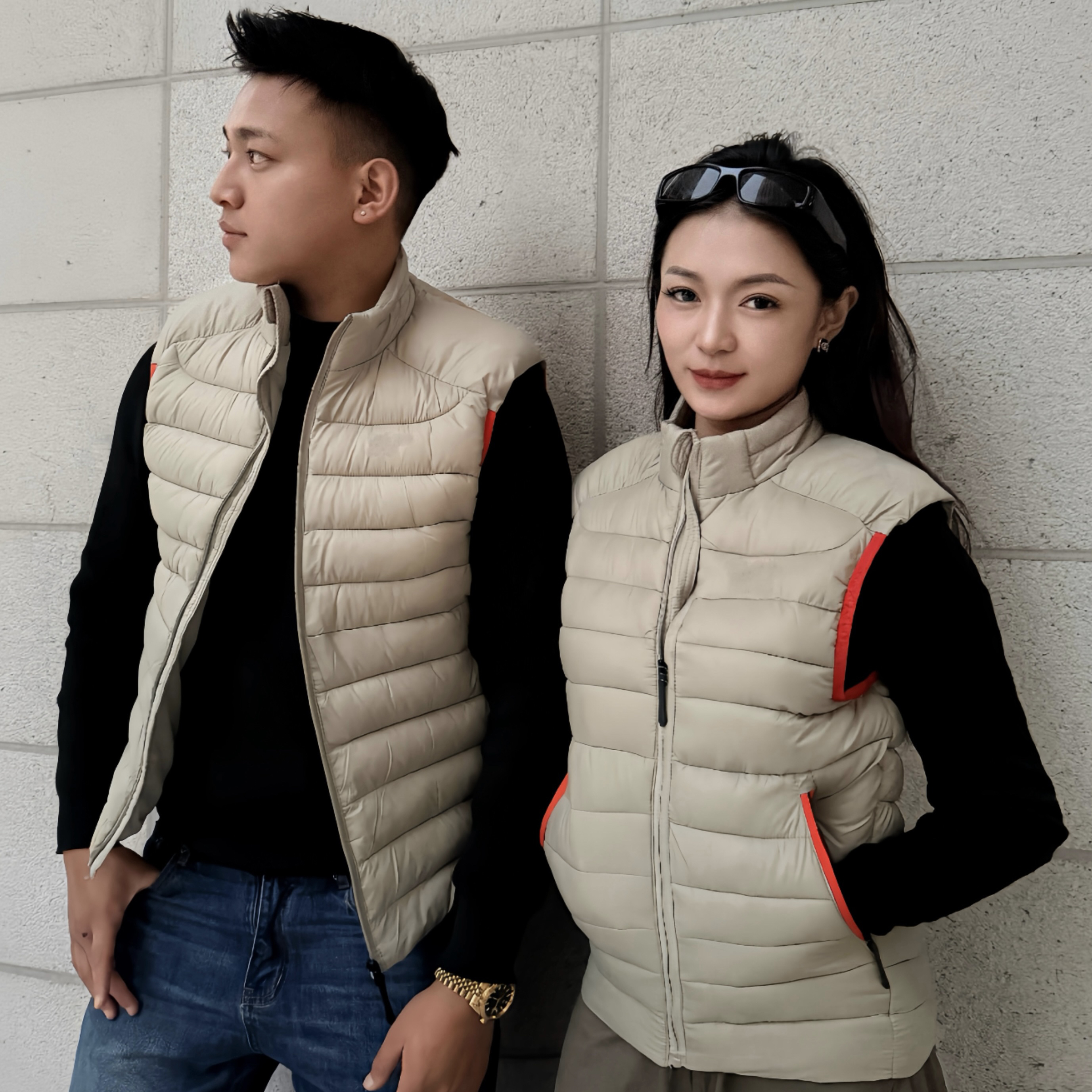 冬季户外保暖轻薄防风马甲立领加厚