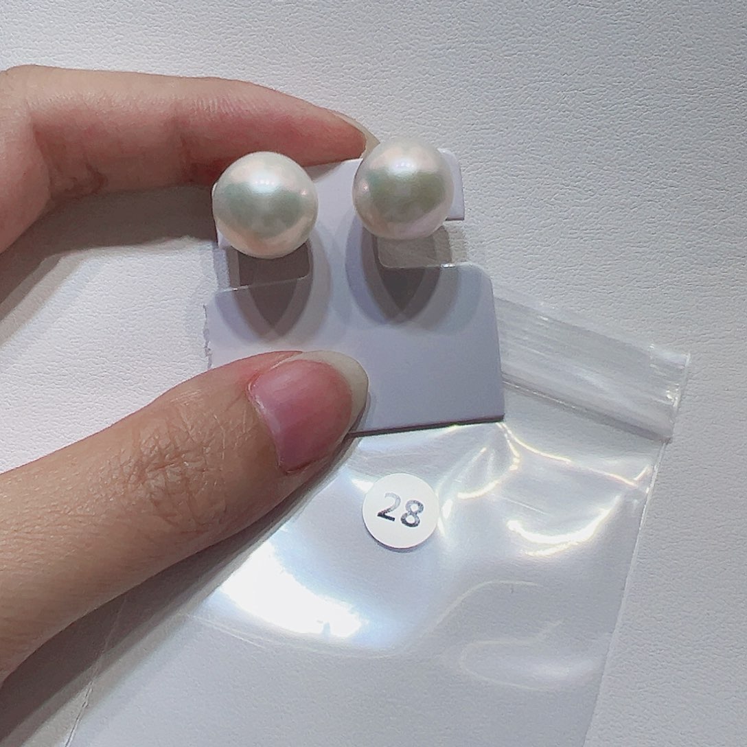 银S925镶嵌淡水珍珠耳饰