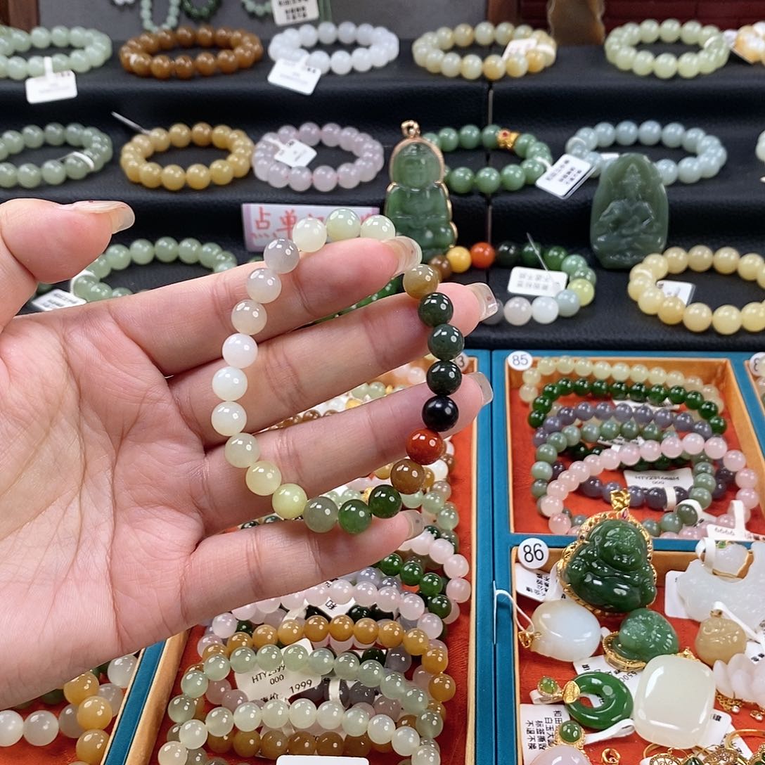 和田玉手链 8MM未镶嵌