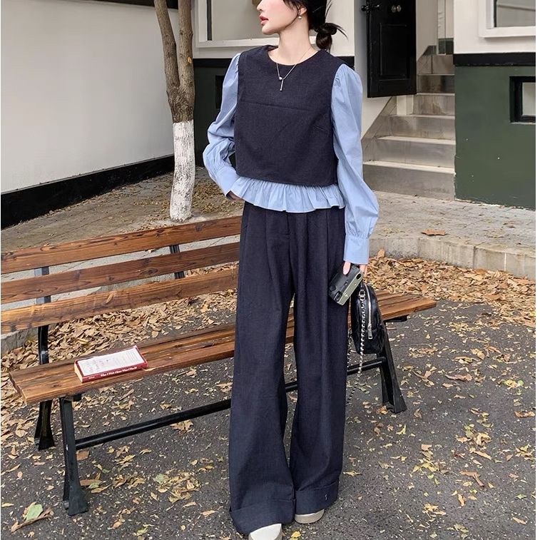 L5124056回味依衣高级感时尚设计师两件套女装套裤