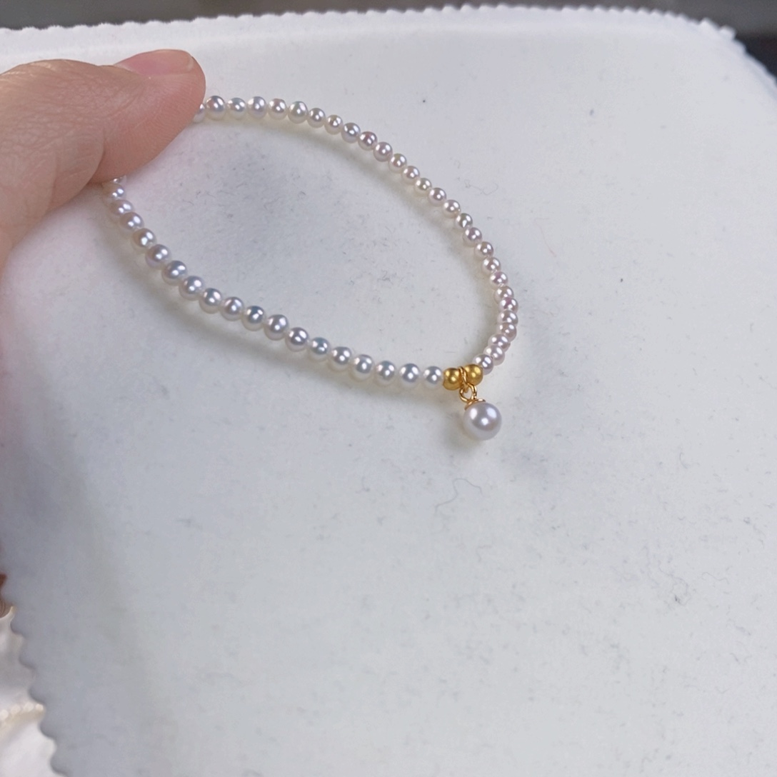 淡水珍珠手绳银S925镶嵌