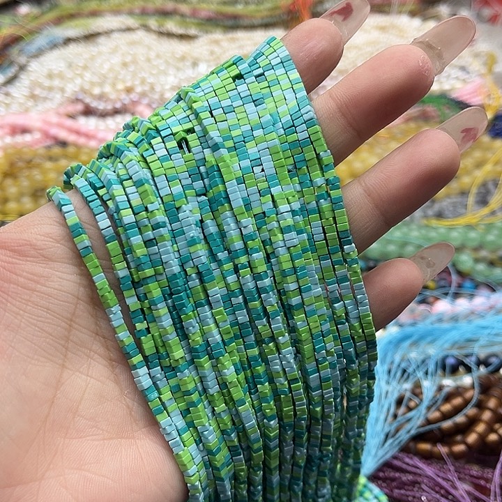 玛瑙/玉髓珠宝半成品未镶嵌一条2/1mm左右松松方片珠