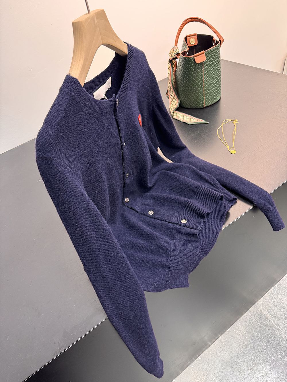 针织开衫毛衣秋冬季新款慵懒风针织外套潮27121