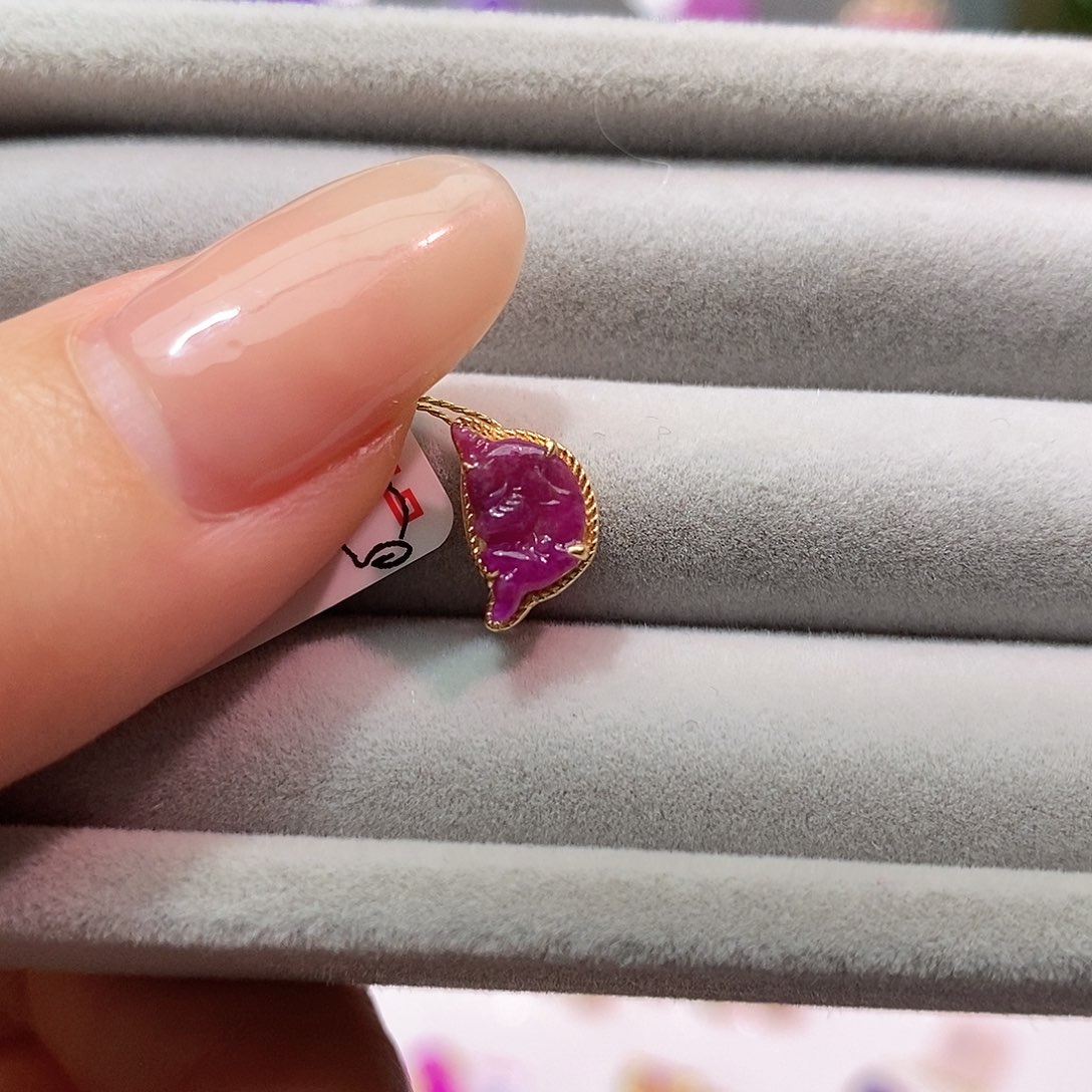 苏纪石（舒俱来）18K金镶嵌吊坠(不含链)